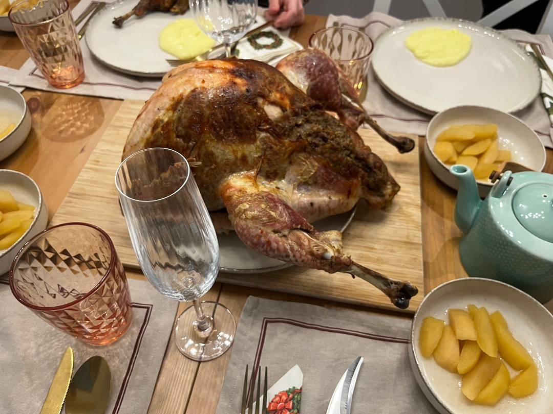 Karácsonyi egész, töltött, gesztenyés bébipulyka recept