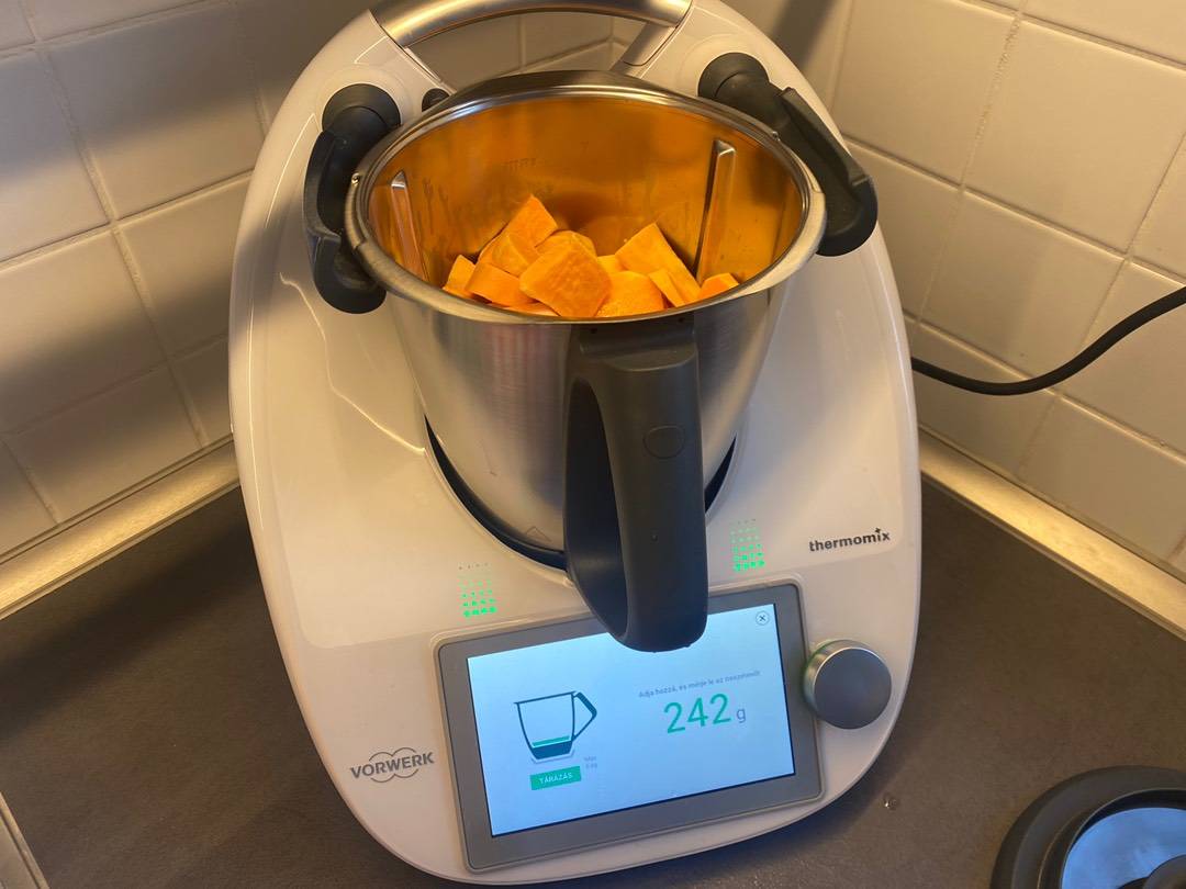 Édesburgonya püré köret Thermomixben recept – 1. lépés