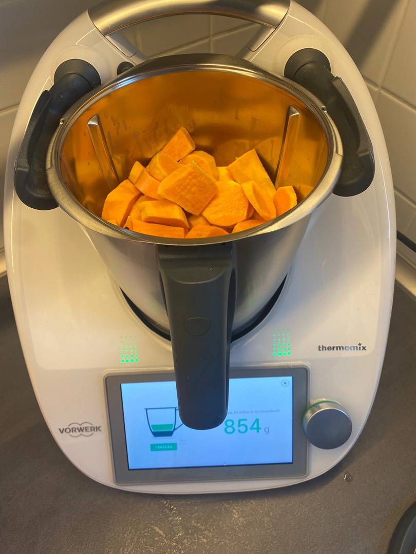 Édesburgonya püré köret Thermomixben recept – 1. lépés
