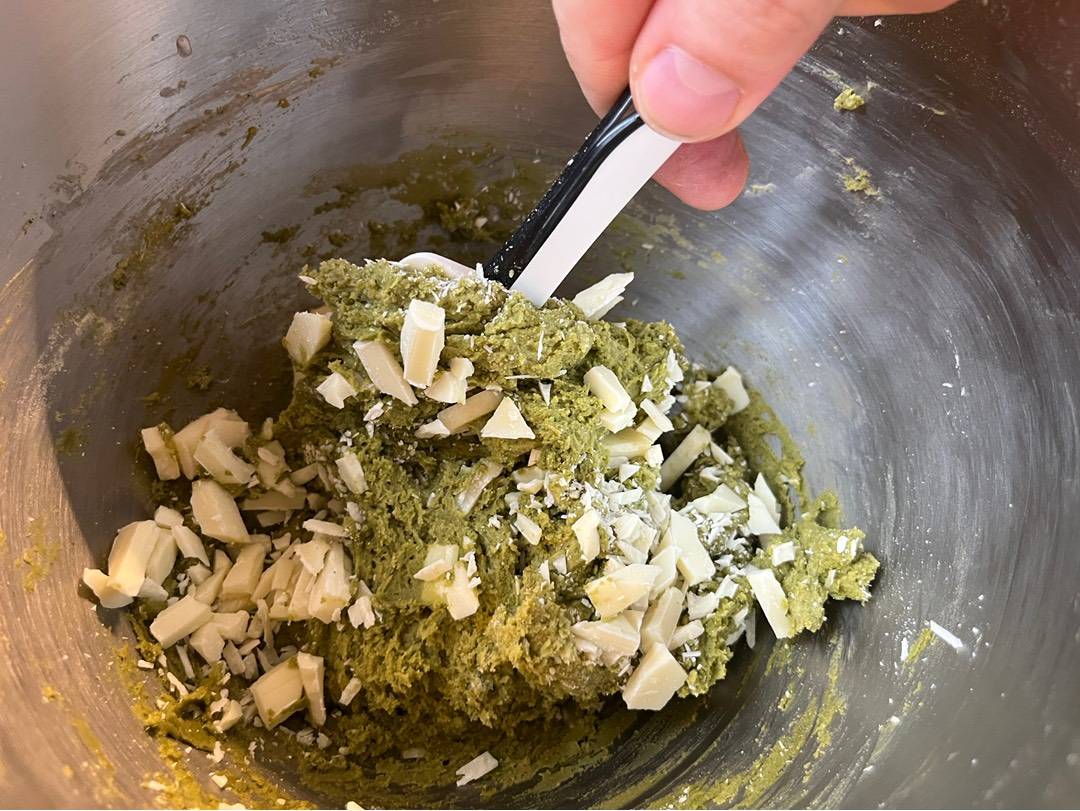 Matcha keksz fehércsokival recept – 5. lépés