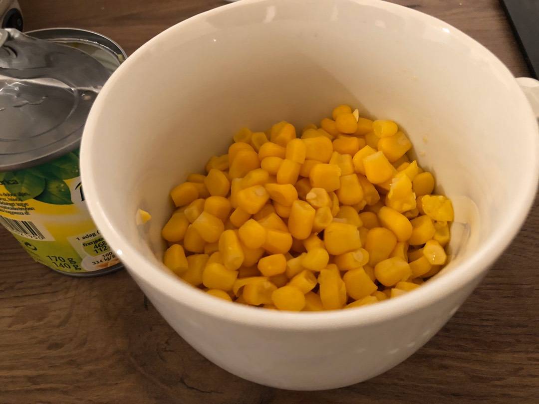 1 perces kukoricasaláta recept – 1. lépés