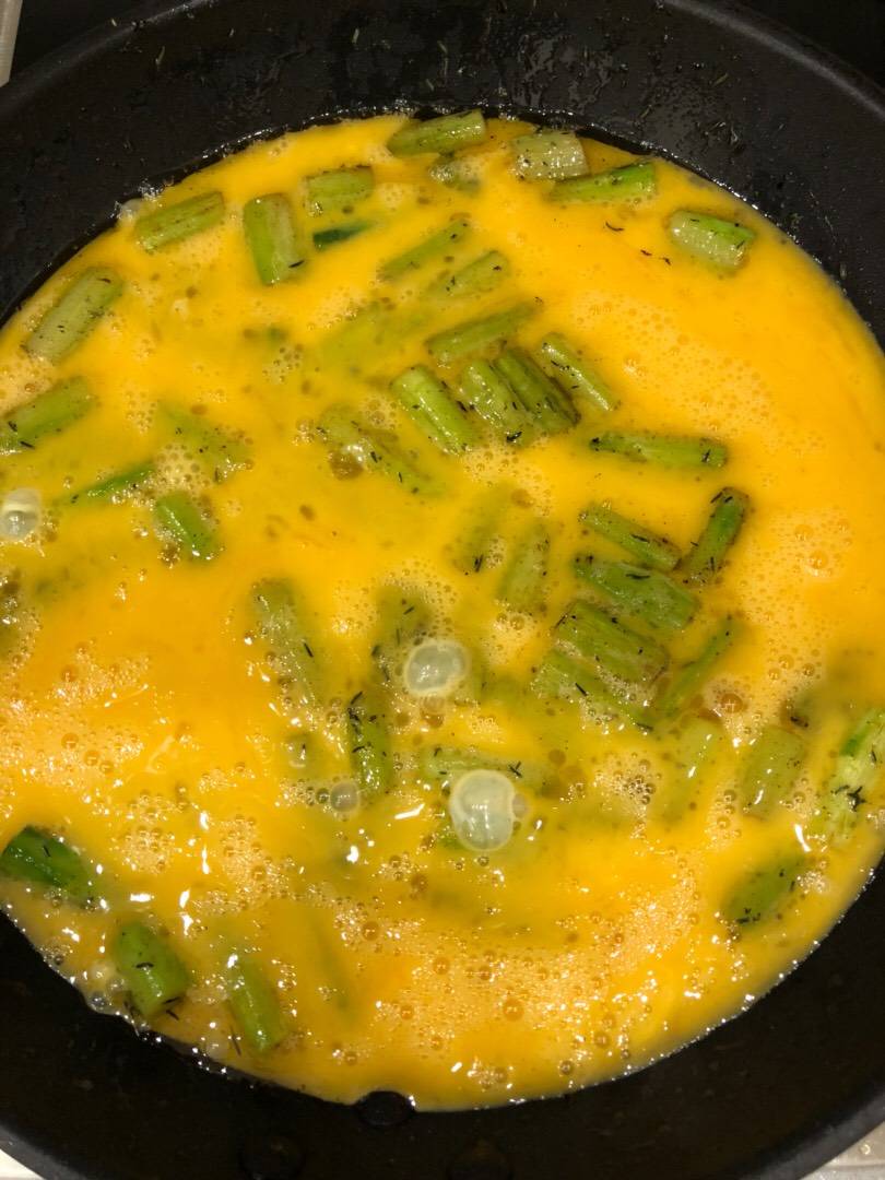 Tavaszi spárgás omlett recept – 5. lépés