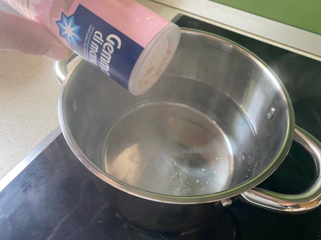 Zöldborsófözelék Thermomixben recept – 1. lépés