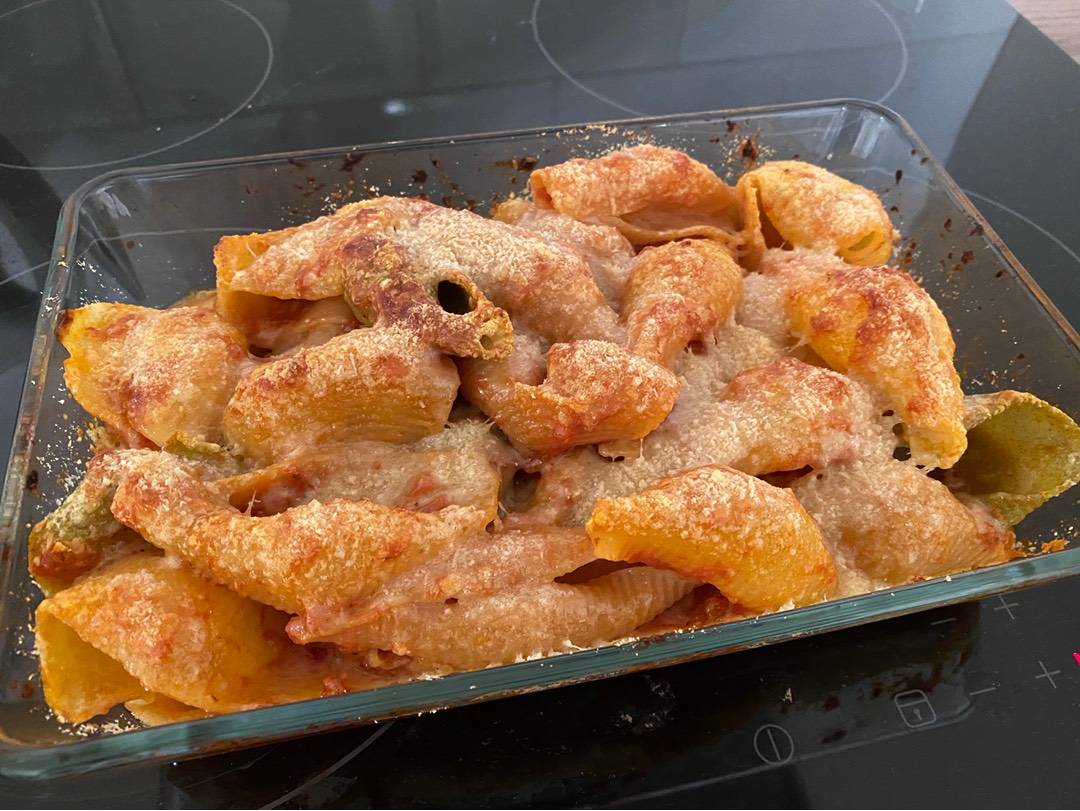 Paradicsomos kagylótészta sütöben sütve recept – 5. lépés