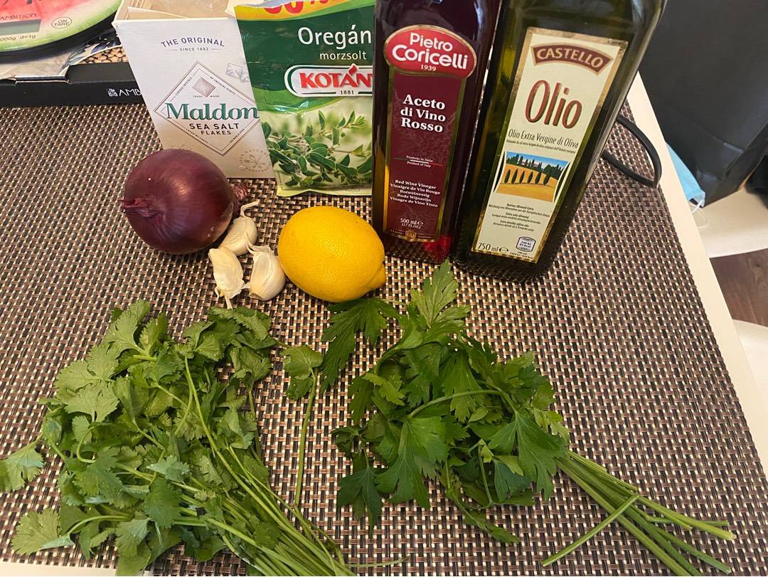 Chimichurri szósz recept – 1. lépés