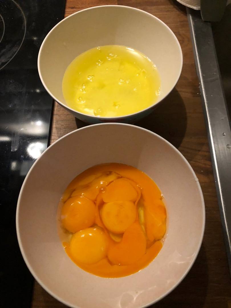 Piskóta nutellás mascarpone krémmel és málnával recept – 1. lépés