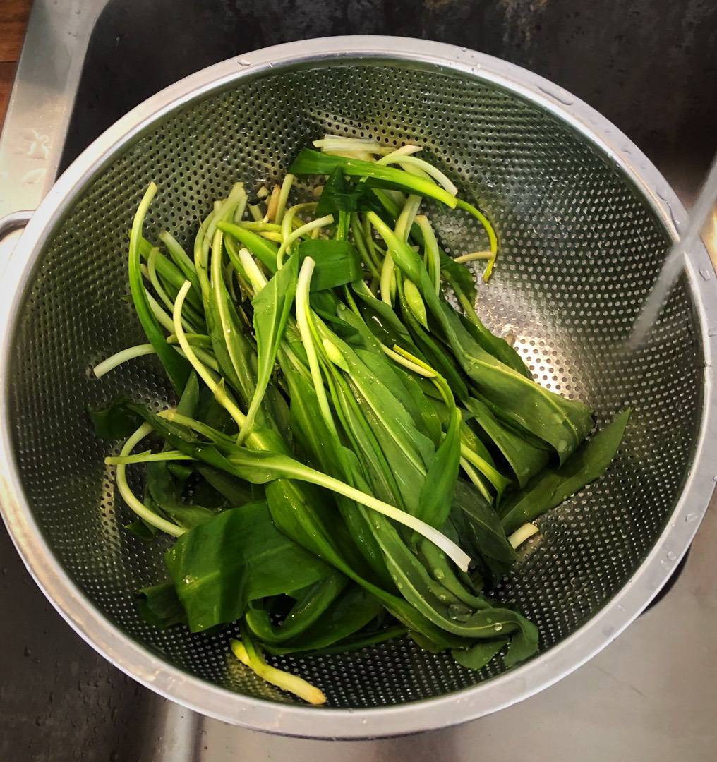 Medvehagymás pesto recept – 1. lépés