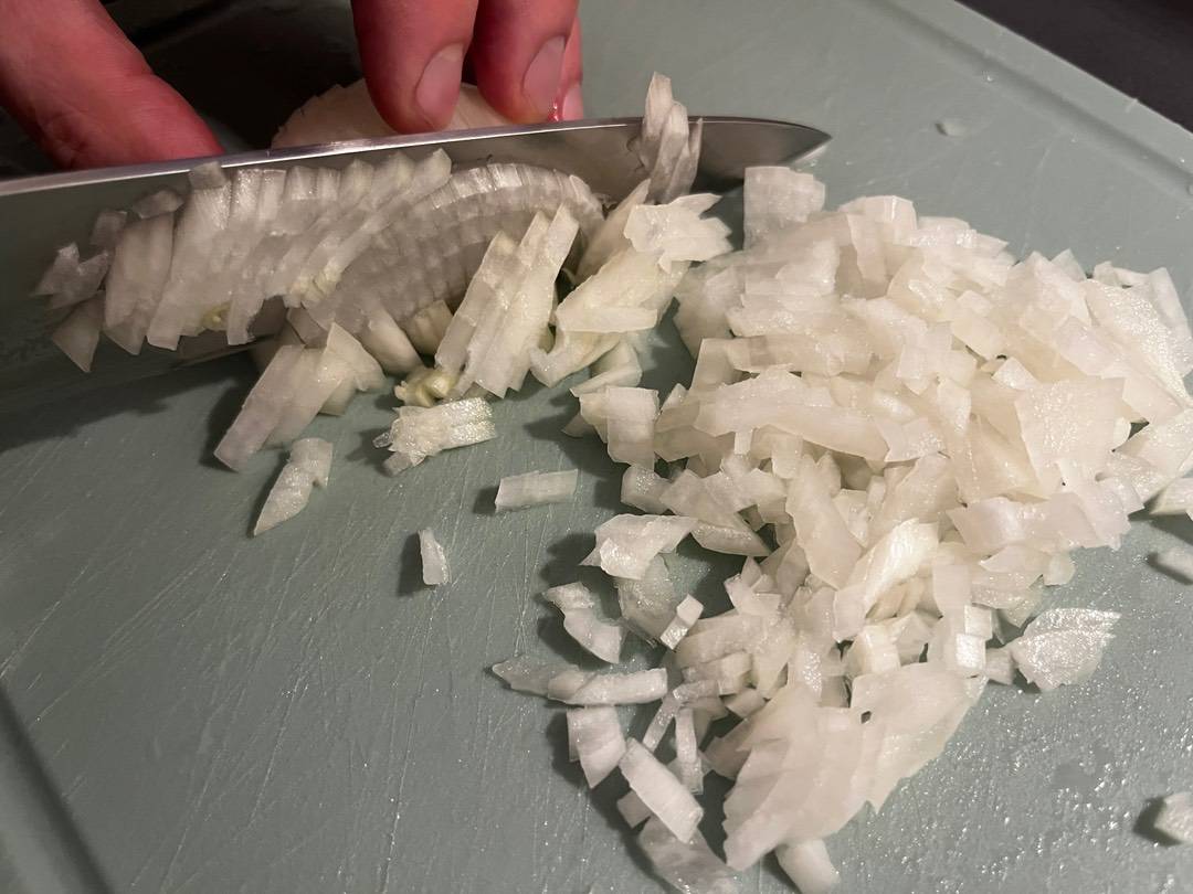 Karácsonyi egész, töltött, gesztenyés bébipulyka recept – 2. lépés