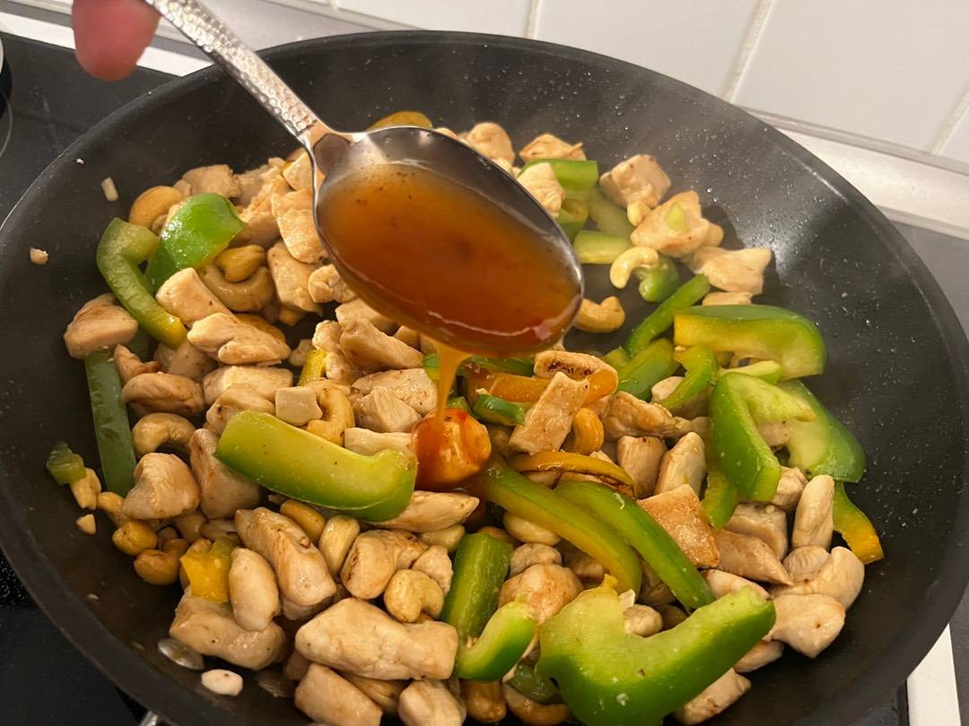 Ázsiai kesudiós csirke recept – 6. lépés
