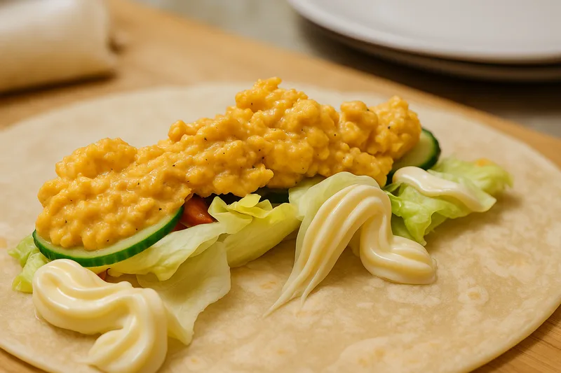 🌯Tojásos wrap recept – 1. lépés