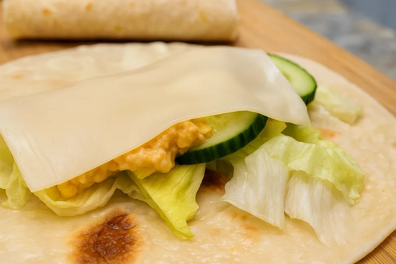 🌯Tojásos wrap recept – 2. lépés