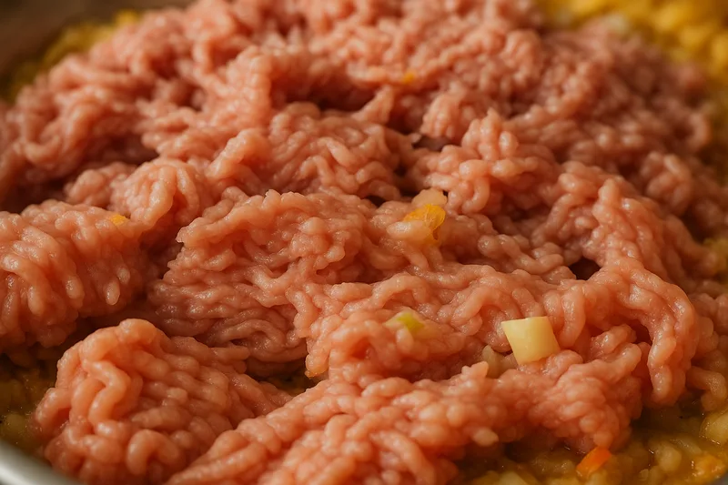 Sertés darált húsos ragu tagliatelle tésztával – 2. lépés