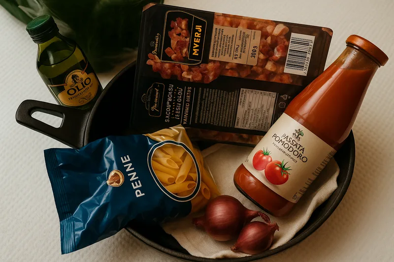 Bacon - paradicsomos penne – 1. lépés