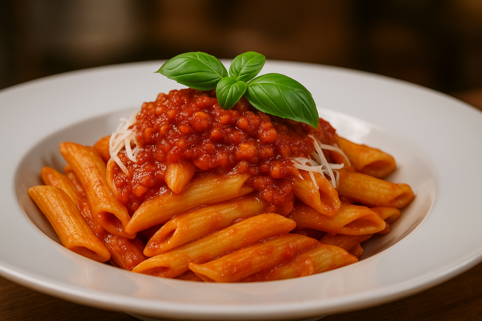 Bacon - paradicsomos penne recept fotó