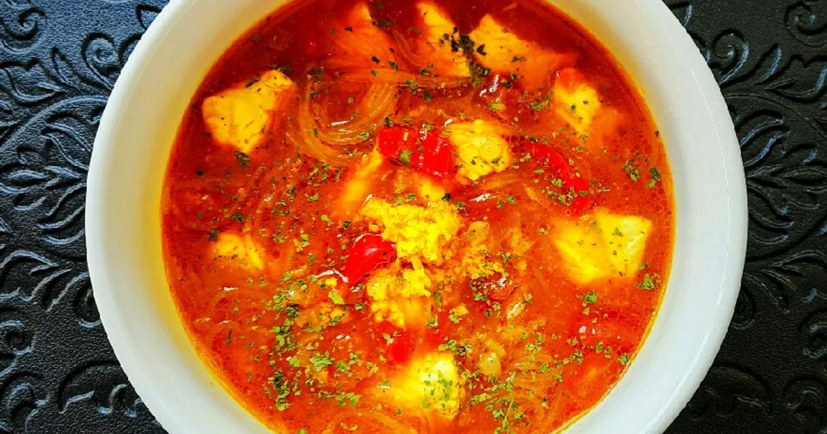 Narancsos-chilis csirkeleves vermicellivel👌 recept fotó