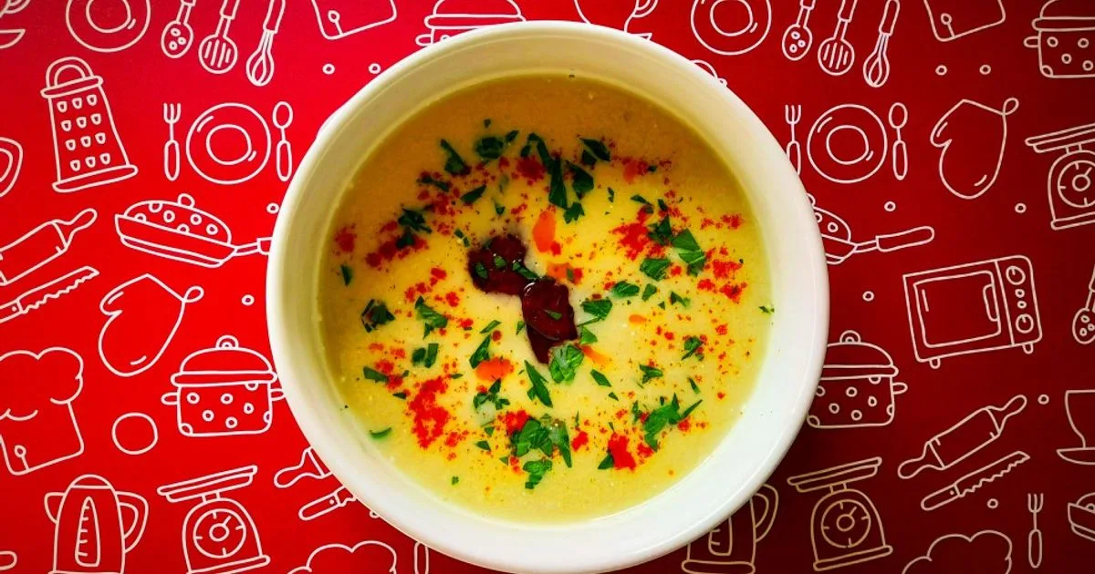 Fehérbab krémleves kolbász chipsel 👌 recept fotó