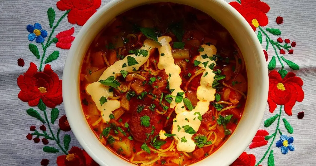 Szabó nagyapám levese 🇭🇺🌶👌 recept fotó