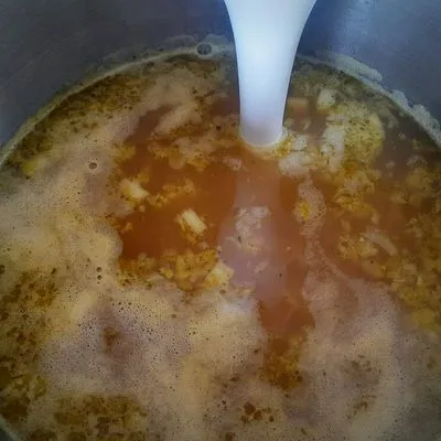 Fehérbab krémleves kolbász chipsel 👌 – 7. lépés