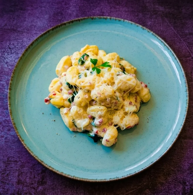 🥓 Tejszínes-Baconös-Spenótos Gnocchi (Mónika módra) – főfotó