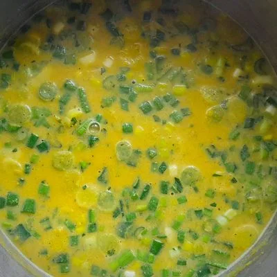 Juhtúrós kukoricaleves újhagymával 🌽👌 – 5. lépés