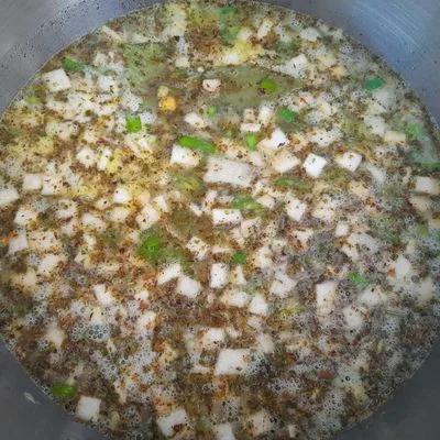 Füstölt pulykás kukoricaleves kagylótésztával🌽👌 – 3. lépés