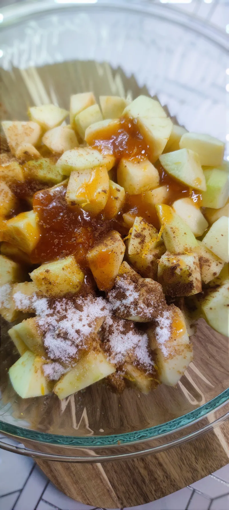 🍎 Apple Crisp – amerikai almás roppanós dióval, sós karamellfagyival – Mónika módra ❤️ – 2. lépés