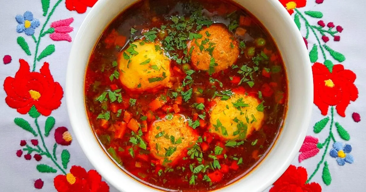 Gombócleves Mr. Soup módra 🇭🇺👌 recept fotó