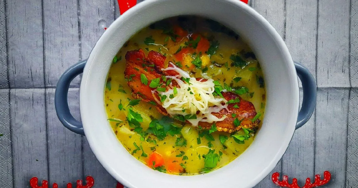 Téli burgonyaleves 👌 recept fotó