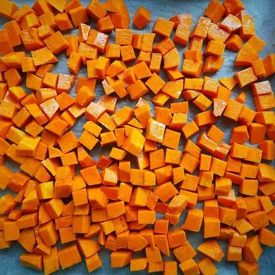 Sült sütőtökös rizsleves feta sajttal 🎃👌 – 1. lépés