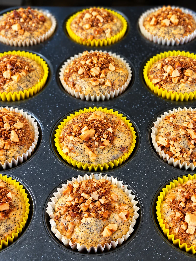 Mákos-diós muffin ropogós diótetővel – Mónika módra – 6. lépés