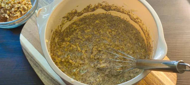 Mákos-diós muffin ropogós diótetővel – Mónika módra – 3. lépés