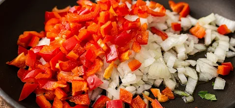 Penne tészta darált hússal és zöldségekkel – 1. lépés