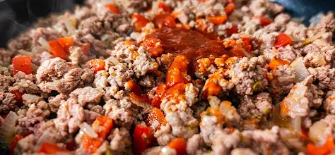 Penne tészta darált hússal és zöldségekkel – 4. lépés