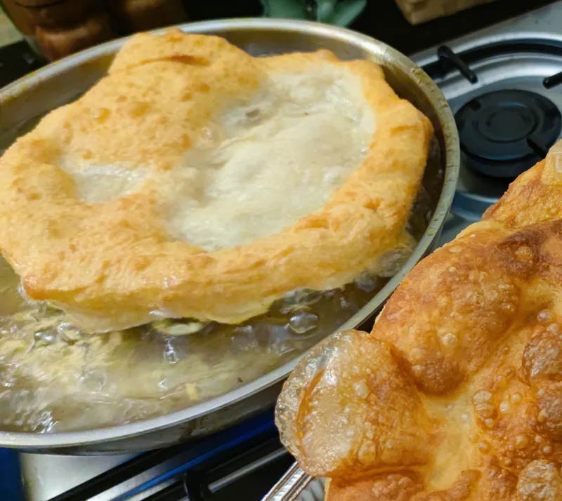 Piac-" idéző” Lángos (10 db-hoz) Mónika - módra – 7. lépés